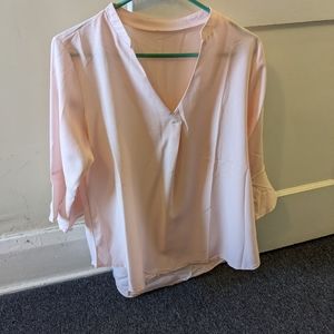 Bell sleeve blush summer top